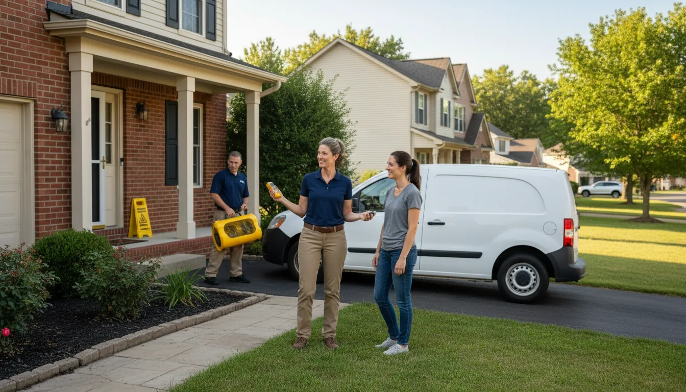 Residential water damage restoration in Harrold, TX